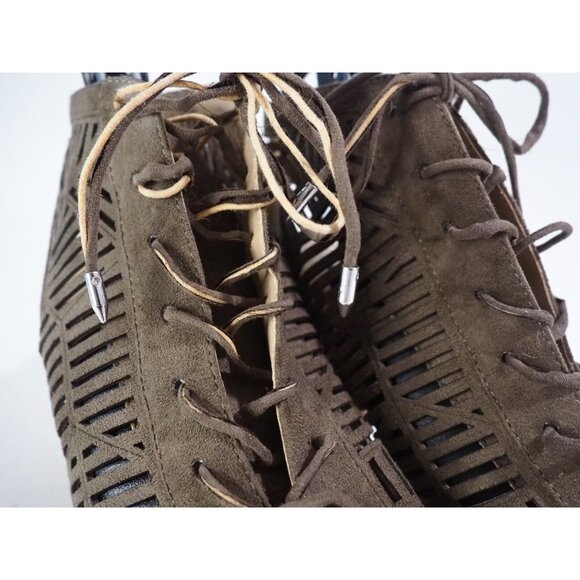 Sam Edelman Rocco Brown Suede Cutout Lace Up Block Heels, Size 9.5 (US) - Picture 8 of 14